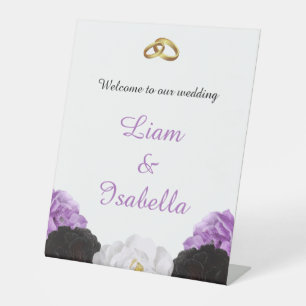 Lavender Floral Wedding Welcome Sign