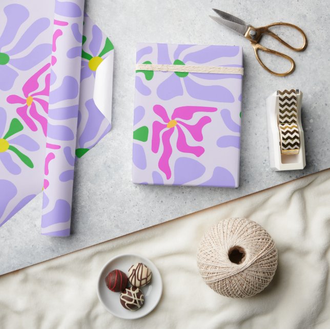 Lavender Floral  Wrapping Paper (Crafts)