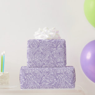 Lavender Floral Wrapping Paper