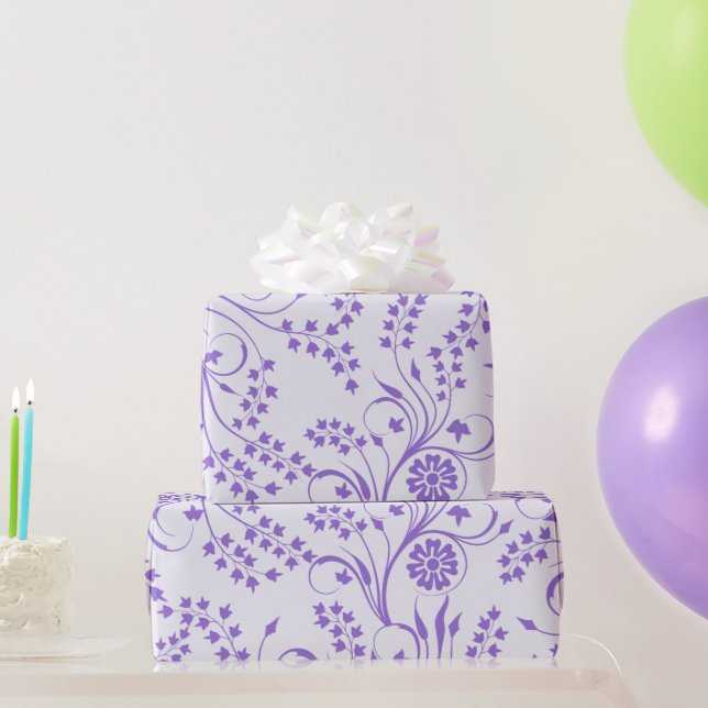 Lavender Floral  Wrapping Paper (Party Gifts)