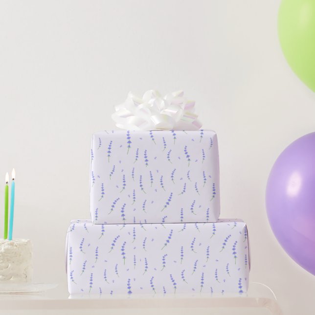 Lavender Floral  Wrapping Paper (Party Gifts)