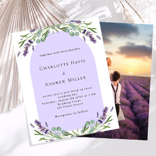 Lavender florals arch photo purple budget wedding