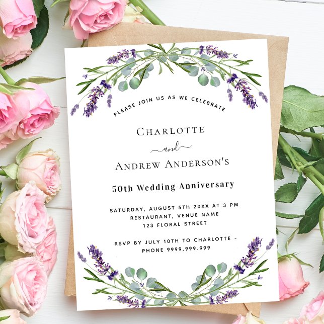 Lavender florals budget 50th wedding anniversary (Creator Uploaded)