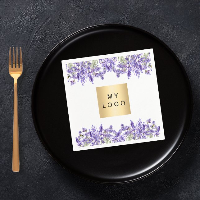 Lavender florals business logo napkin (Creator Uploaded)