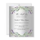 Lavender florals silver budget vow renewal wedding