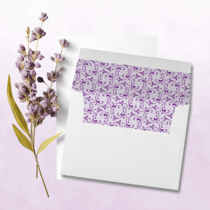 Lavender Florentine Pattern A7 Invitation Envelope