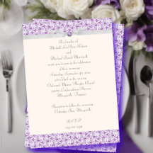Lavender Florentine Wedding Invitation