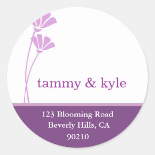 Lavender Flower Address Labels