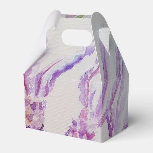 Lavender Flower and Bee Watercolor Birthday Favour Box