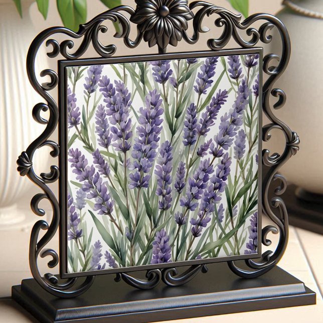 Lavender Flower Botanical Watercolor Art Tile (Creator Uploaded)