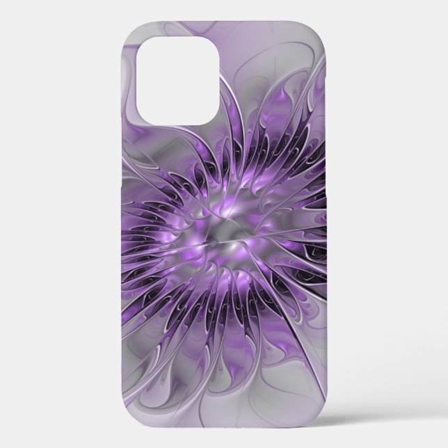 Lavender Flower Dream Modern Abstract Fractal Art Case-Mate iPhone Case (Back)