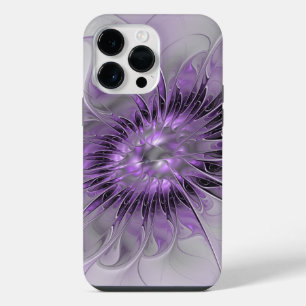 Lavender Flower Dream Modern Abstract Fractal Art iPhone 14 Pro Max Case