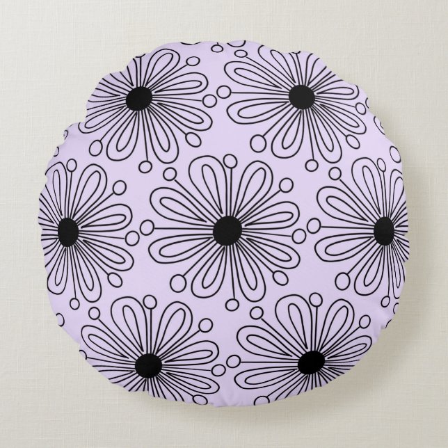 Lavender Flower Glam #1 #flowery #decor #art  Round Cushion (Front)