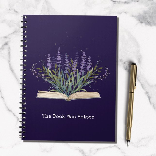 Lavender Flower Grow From Book Reading Quote (In situ)