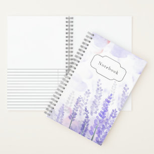 Lavender Flower Notebook – Floral Digital Art