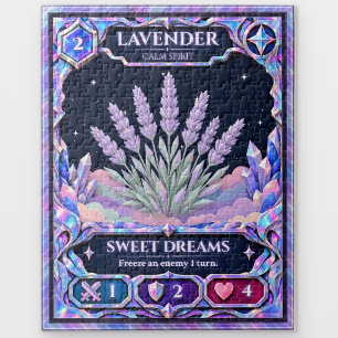 Lavender Flower, Rainbow Foil Art Jigsaw Puzzle