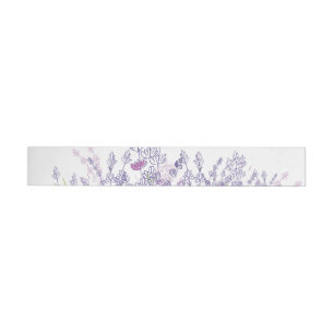 Lavender flower wrap around label