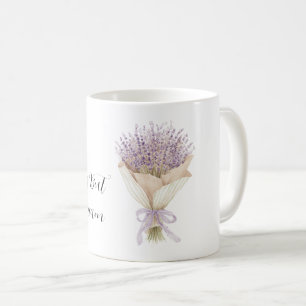 Lavender Flowers Bouquet Life is Dream Coffee Mug