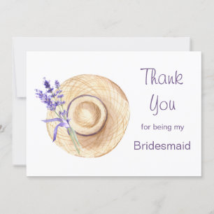 Lavender Flowers Bridesmaid Thank You
