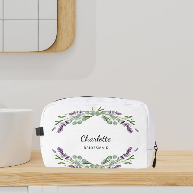 Lavender flowers greenery bridesmaid dopp kit (Creator Uploaded)