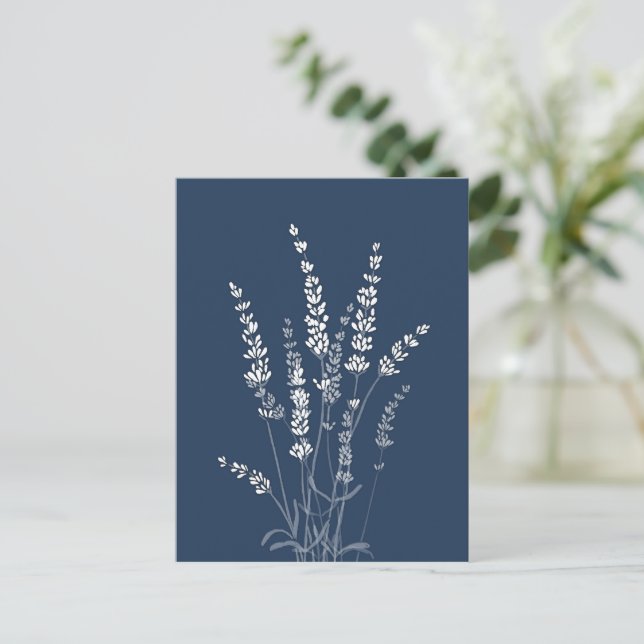 Lavender Flowers Postcard (Standing Front)