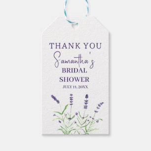 Lavender flowers Purple Watercolor Bridal Shower Gift Tags