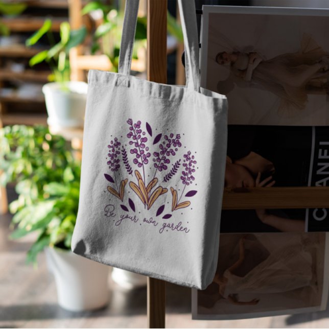 Lavender Flowers Quote Tote Bag (Creator Uploaded)