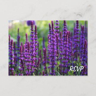 Lavender Flowers RSVP Invitation