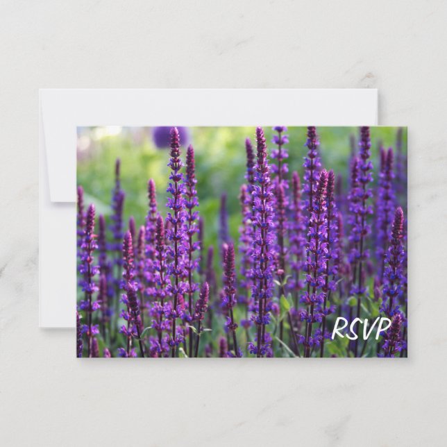 Lavender Flowers RSVP Invitation (Front)