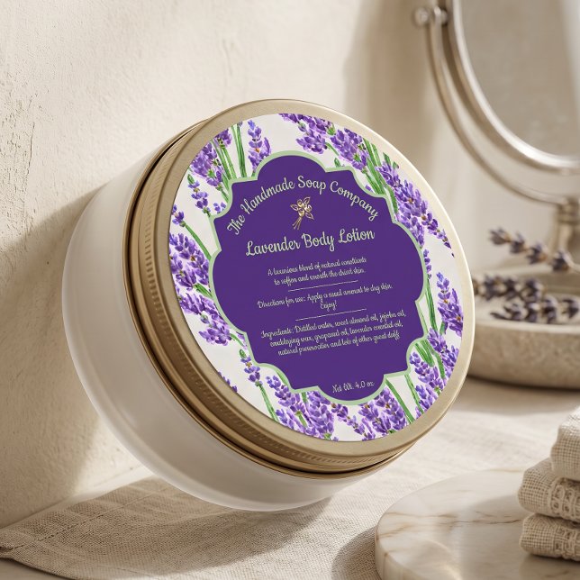Lavender Flowers Soap and Cosmetics Label - 1 (Creator Uploaded)