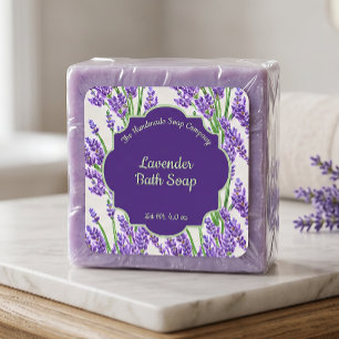 Lavender Flowers Soap and Cosmetics Label - 3