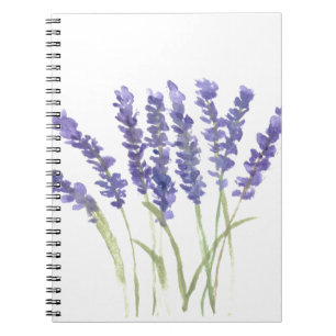 Lavender flowers spiral notebook
