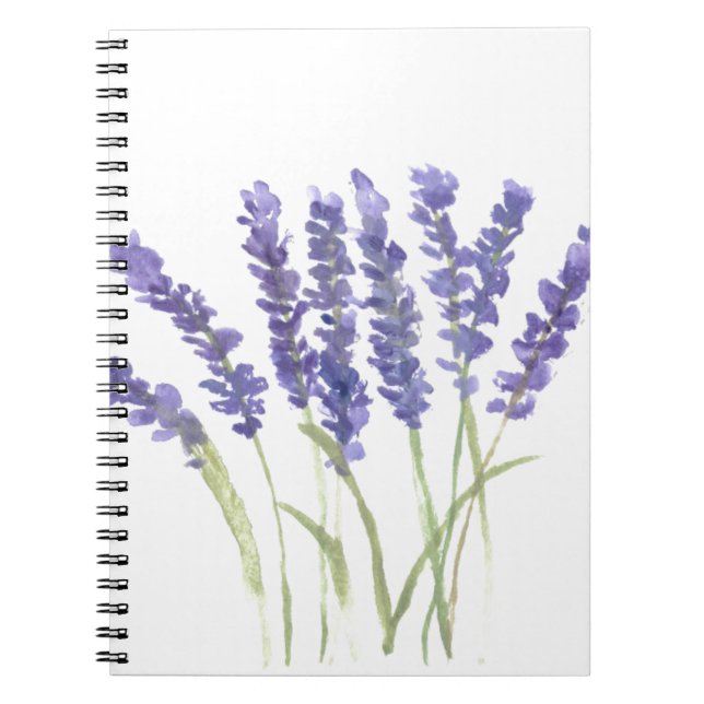Lavender flowers spiral notebook (Front)