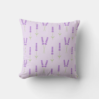 Lavender flowers Throw Pillow