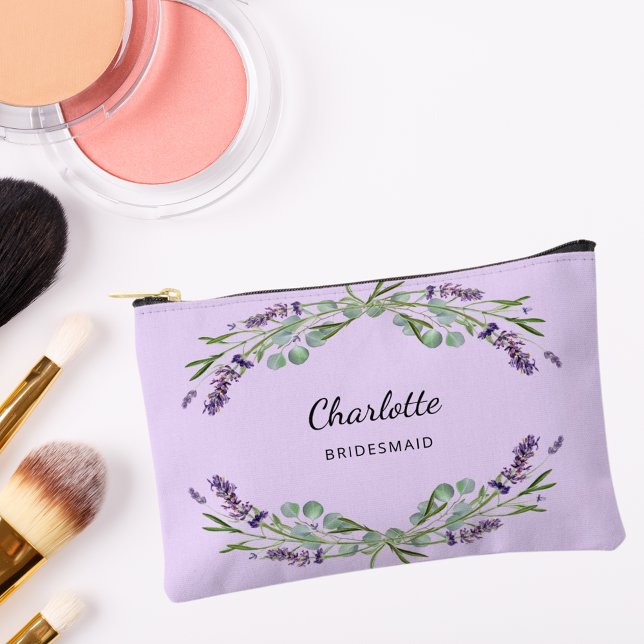 Lavender flowers violet bridesmaid accessory pouch (Creator Uploaded)