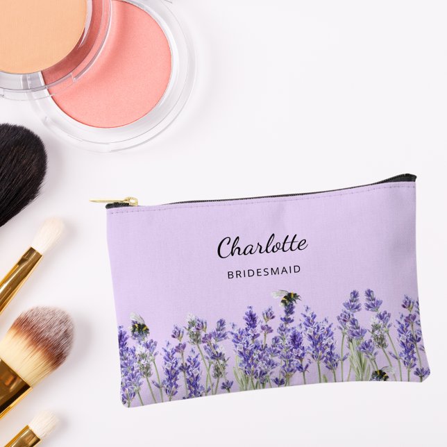 Lavender flowers violet bridesmaid accessory pouch (Creator Uploaded)
