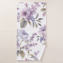 Lavender Flowers Watercolor Purple Botanical