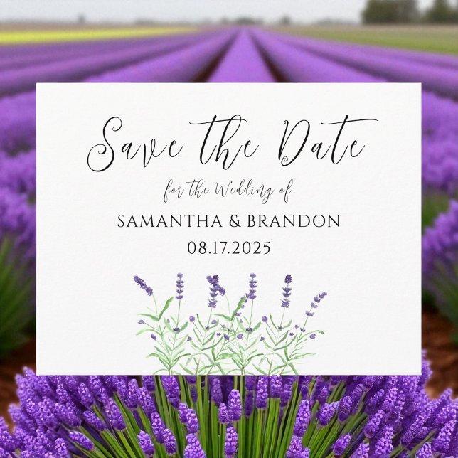 Lavender flowers Watercolor Purple Floral Rustic Postcard (Creator Uploaded)