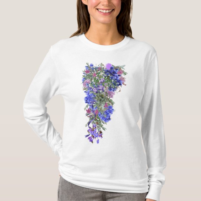 Lavender Flowers wedding flowers T-Shirt (Front)