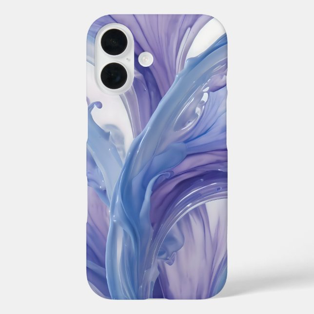 Lavender Fluid Bloom – Abstract Floral Splash Art Case-Mate iPhone Case (Back)