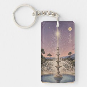 Lavender Fountain's Lullaby Personalised  Key Ring
