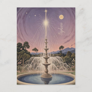 Lavender Fountain's Lullaby Personalised  Postcard