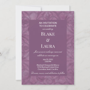 Lavender Fresco Fall Earth Tones Custom Invitation