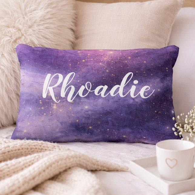 Lavender Galaxy Name Decorative Cushion (Creator Uploaded)