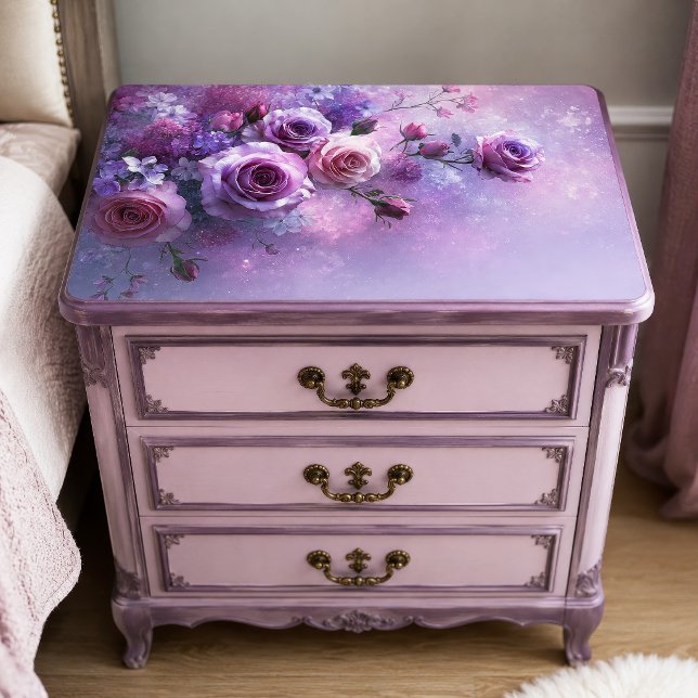 Lavender Galaxy Rose Bouquet Decoupage Tissue Paper (Creator Uploaded)