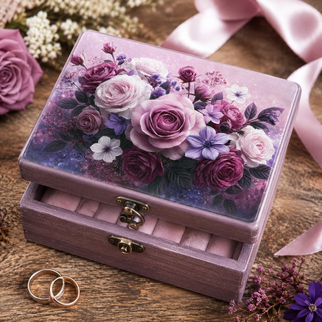 Lavender Galaxy Rose Bouquet Decoupage Tissue Paper (Creator Uploaded)