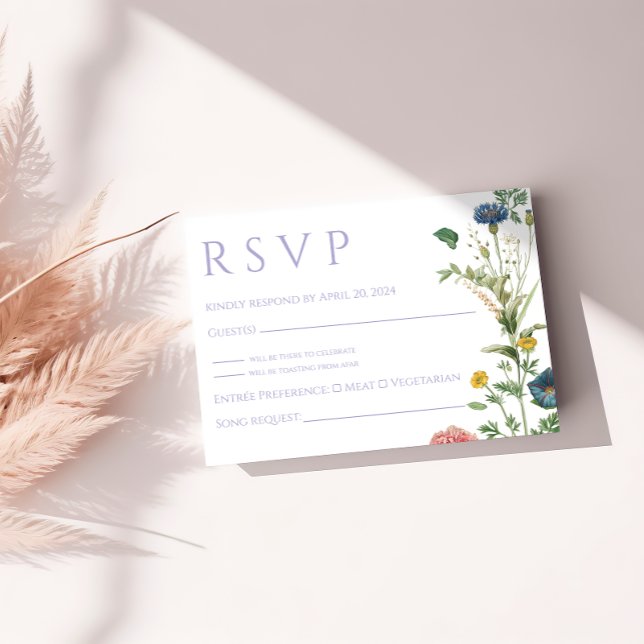 Lavender Garden Wedding RSVP Card (Creator Uploaded)