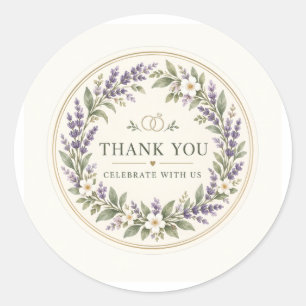 Lavender Garden Wedding Thank You Favour Seal
