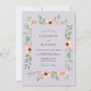 Lavender Gentle Blossom Romance Wedding Invitation