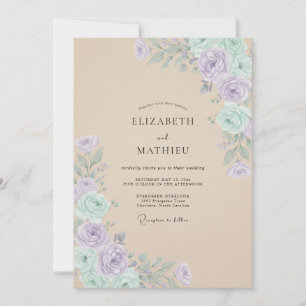 Lavender Gentle Botanical Wedding Invitation